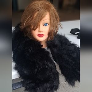 Faux Fur Scarf (black)
